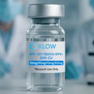 klow peptide blend: bpc 157 + tb 500 + ghk cu + kpv